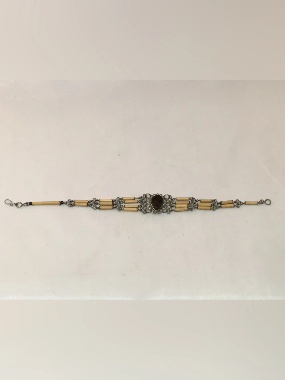 Beaded Multi-Strand Brown Stone Bracelet